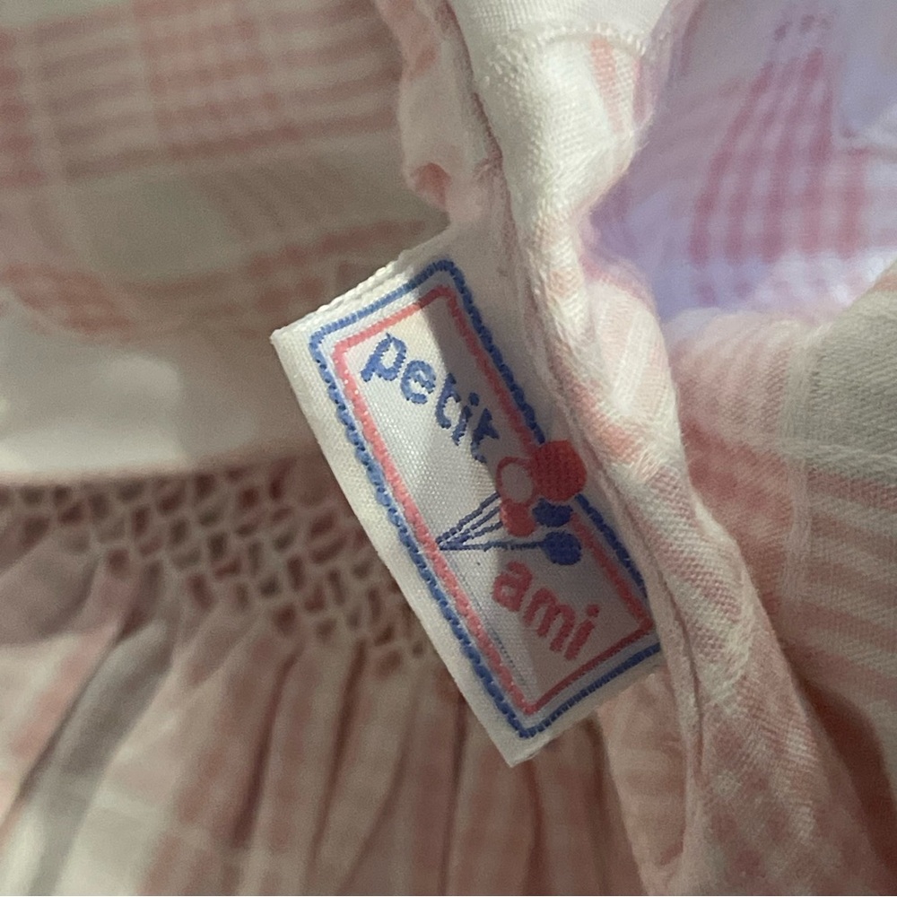 Vintage Petit Ami 18 months pink and white two piece dress set - Picture 7 of 7